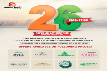 Get your 26 EMIs of home loan free during Republic Day Offer